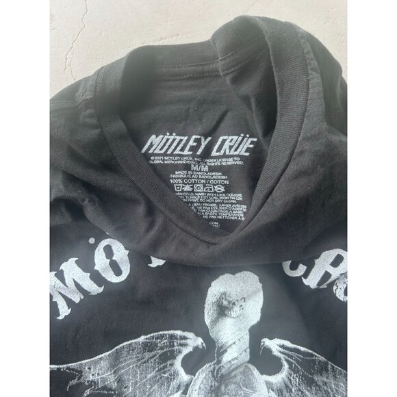 Motley Crue T-Shirt Men's Size Medium Graphic Crew Neck Causal Black - Picture 3 of 8
